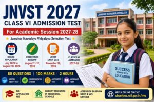 JNVST 2027 Class 6 Admission