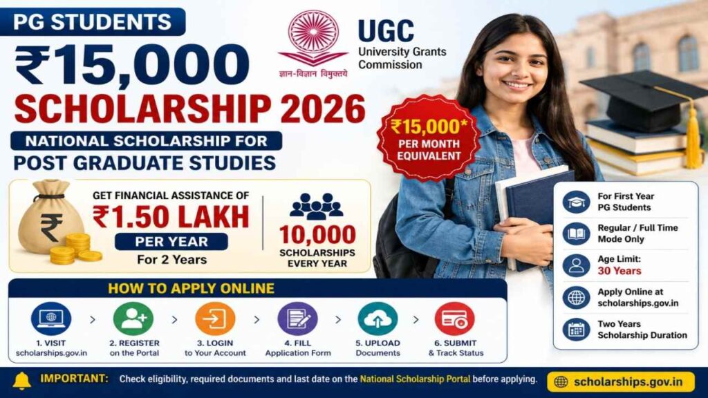 PG Students ₹15000 Scholarship 2026