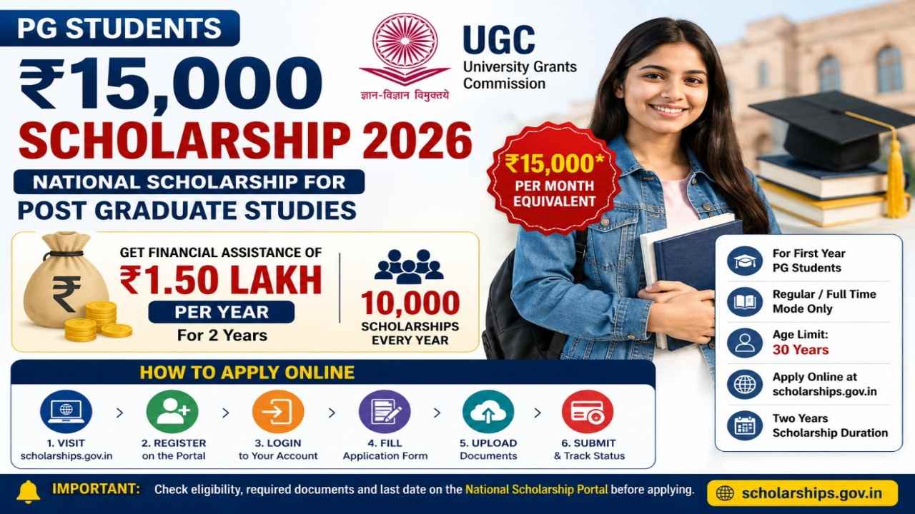 PG Students ₹15000 Scholarship 2026