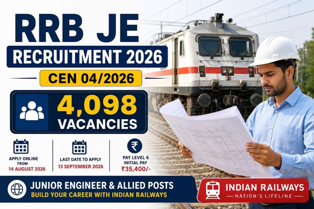 RRB JE Recruitment 2026 (CEN 04/2026)