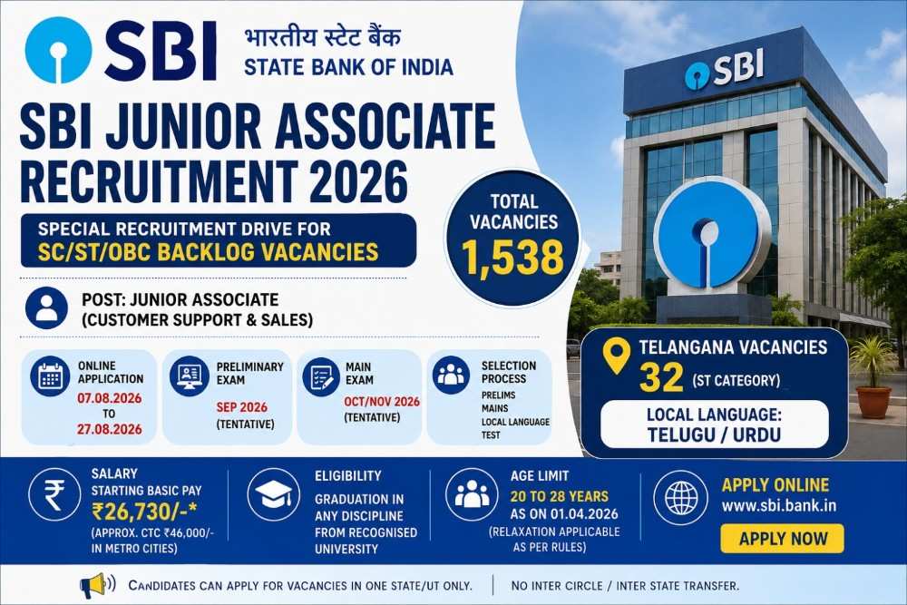 SBI Junior Associate Recruitment 2026