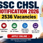 SSC CHSL Notification 2026