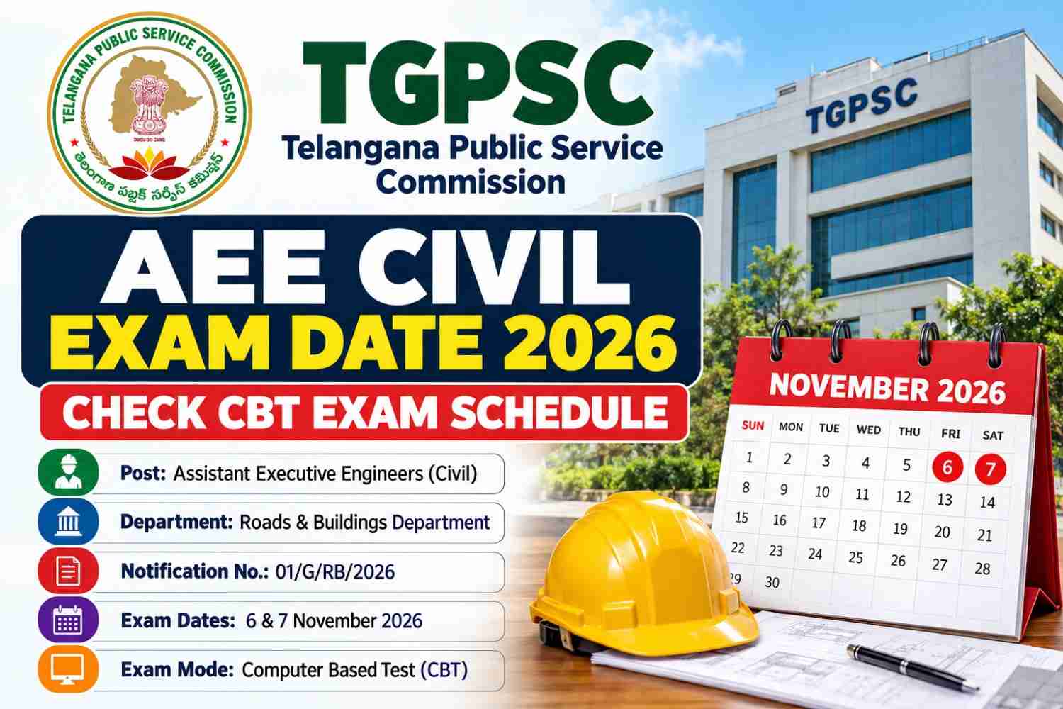 TGPSC AEE Civil Exam Date