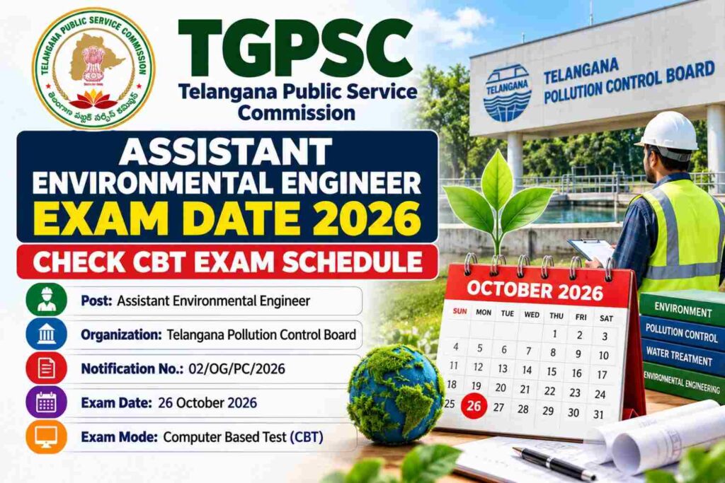 TGPSC Assistant Environmental Engineer Exam Date