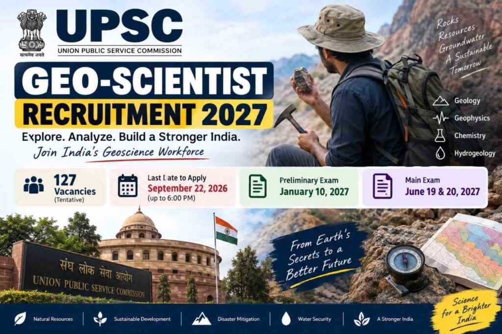 UPSC Geo Scientist Recruitment 2027