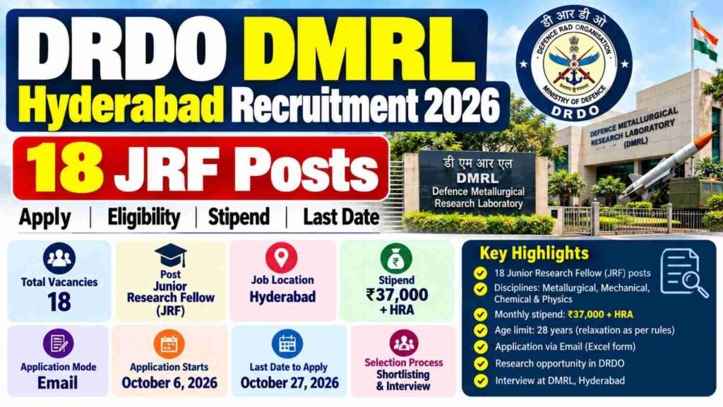 DRDO-DMRL-Hyderabad-Recruitment-2026